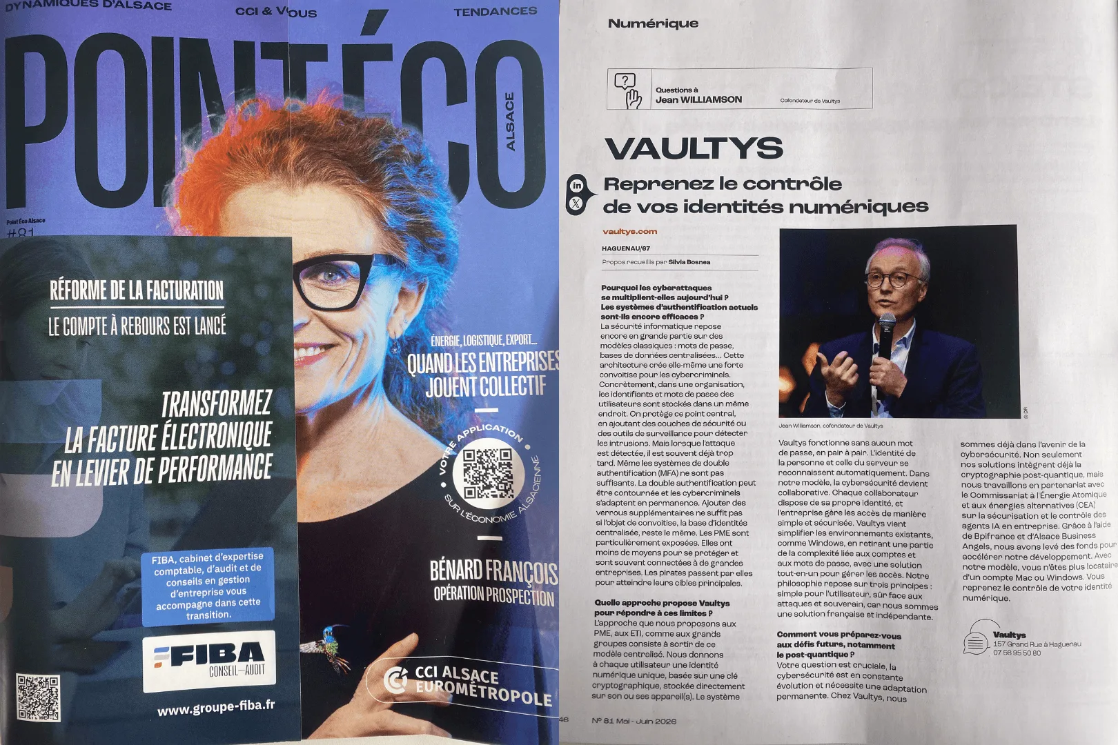Vaultys in Point Éco Alsace: digital identity